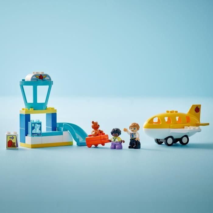 LEGO 10443 Duplo: Set Primera Vez En El Aeropuerto - Juguete de Construcción Infantil con Avión y Torre de Control, +2 Años 3