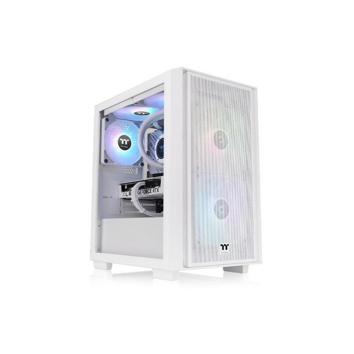 Thermaltake Versa H16 TG ARGB - Micro Torre PC Blanca con 2 Ventiladores 120mm Frontales y 1 Trasero, Soporte para Discos 2.5"/3.5" 0 Thermaltake Versa H16 TG ARGB - Micro Torre PC Blanca con 2 Ventiladores 120mm Frontales y 1 Trasero, Soporte para Discos 2.5"/3.5" 0