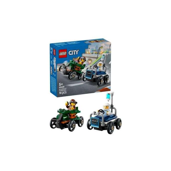 Juego de construccion coches de carreras: avión vs cama de hospital lego city great vehicles 2 Juego de construccion coches de carreras: avión vs cama de hospital lego city great vehicles 2