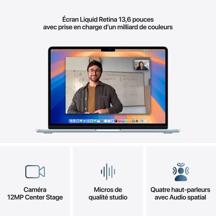 Apple - MacBook Air M4 de 13,6" (2025) - 16 GB de RAM - 256 GB de almacenamiento - CPU de 10 núcleos - GPU de 8 núcleos - Azul cielo 4 Apple - MacBook Air M4 de 13,6" (2025) - 16 GB de RAM - 256 GB de almacenamiento - CPU de 10 núcleos - GPU de 8 núcleos - Azul cielo 4
