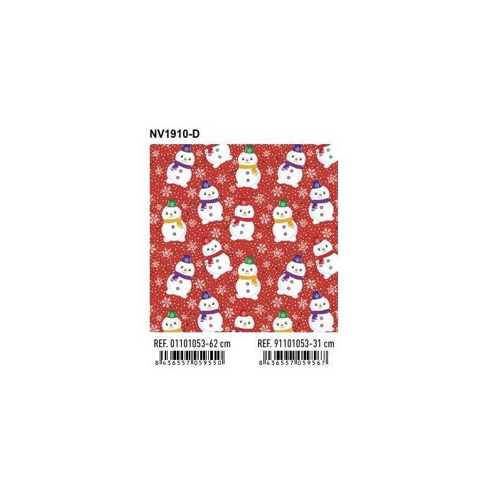 Papel De Regalo Bobina Basika 62 Cm X 80 M (4 Kg Aprox.) Navidad (Nv1910-D 62 Cm)