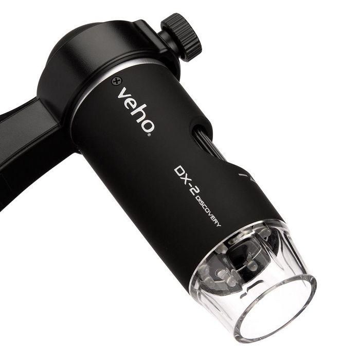 Veho DX-2 Microscopio USB 5MP, 300x Magnificación, Lente 5G, Ideal Inspección Industrial y Científica, Software Calibración 5