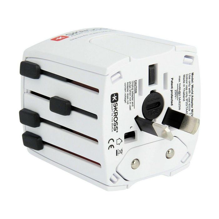 Adaptador de Enchufe Universal de Viaje Skross 1302180 3 Adaptador de Enchufe Universal de Viaje Skross 1302180 3