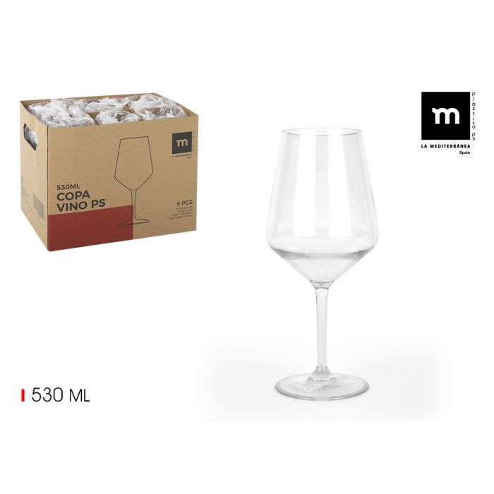 Copa de Vino La Mediterranea 530 ml (24 Unidades) Copa de Vino La Mediterranea 530 ml (24 Unidades)