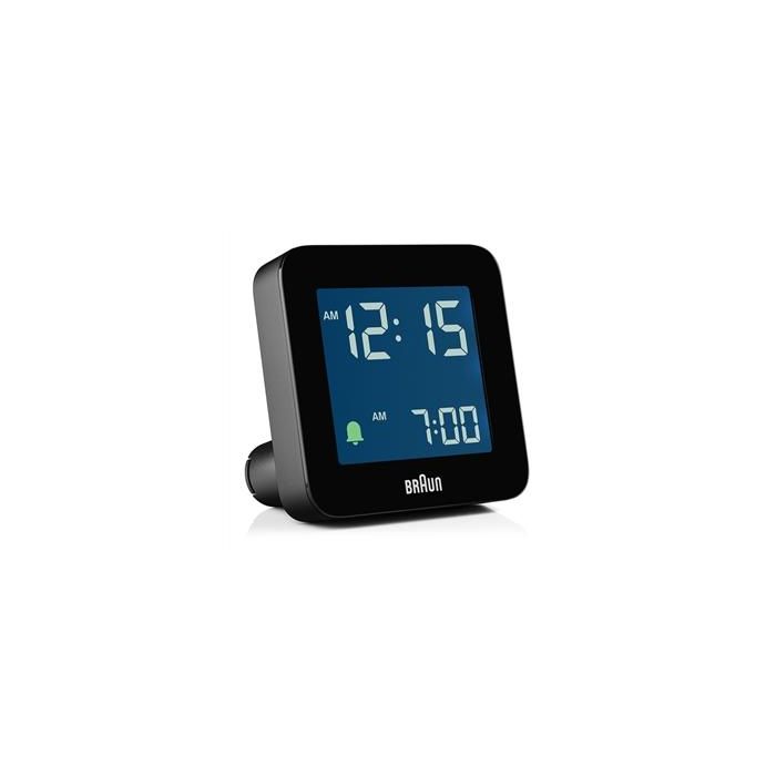 Braun BC-09-B Reloj Despertador Digital Negro con Snooze Pantalla LCD Retroiluminada
