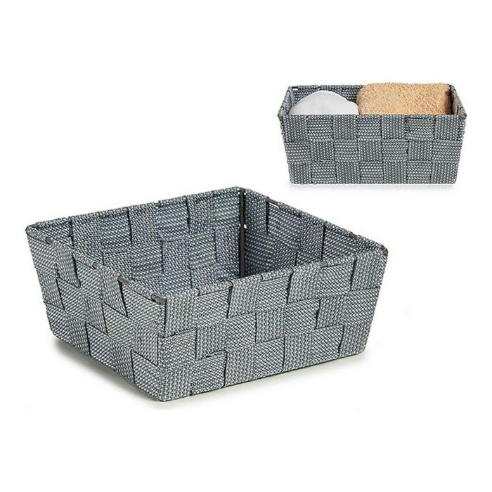 Cesta Kipit A3-6929A9 Gris Tela Trenzada 18 x 8 x 21 cm 2 Cesta Kipit A3-6929A9 Gris Tela Trenzada 18 x 8 x 21 cm 2