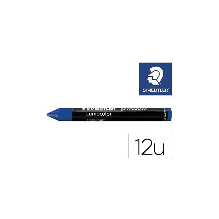 Cera Staedtler Para Marcar Azul Lumocolor Permanente Omnigraph 236 Caja De 12 Unidades