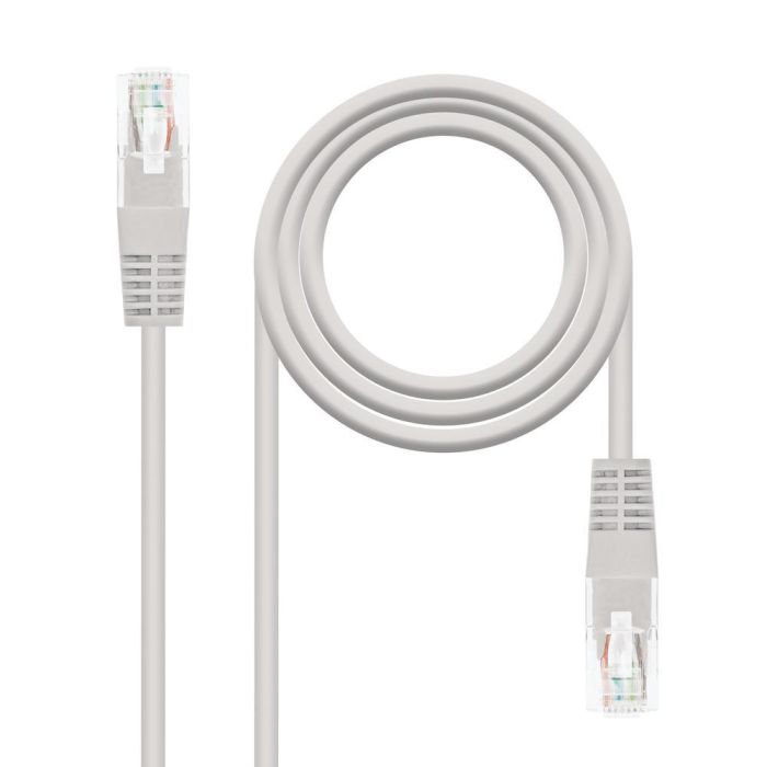 Nanocable Latiguillo Cable Red U/UTP Cat.5E RJ45 5M Gris
