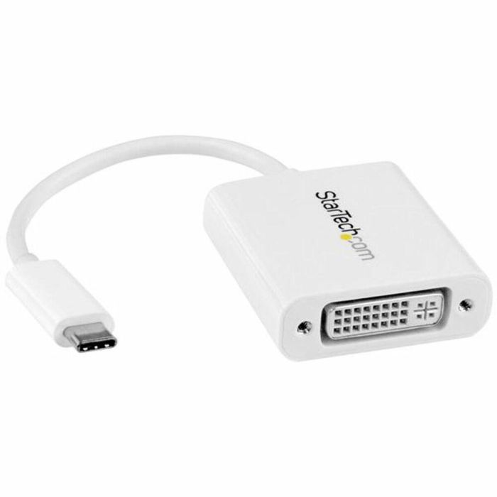 Adaptador USB C a DVI Startech CDP2DVIW Blanco Adaptador USB C a DVI Startech CDP2DVIW Blanco