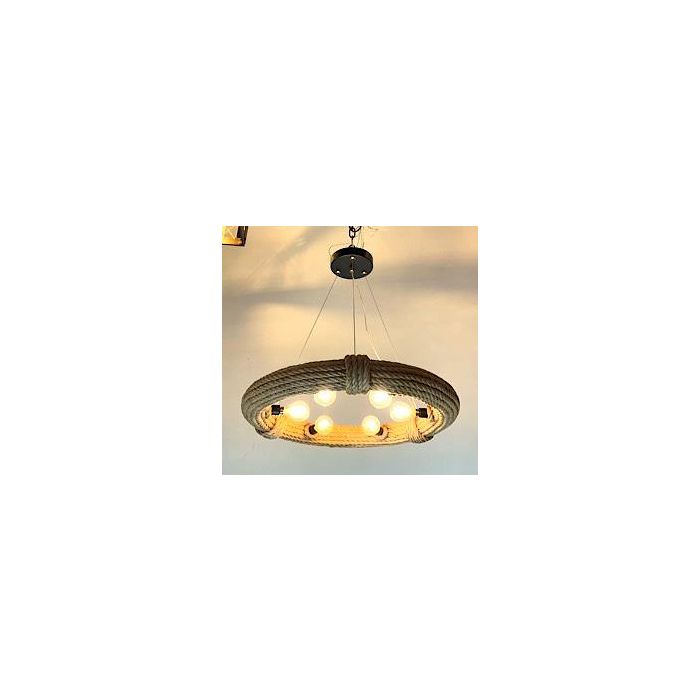 Lampara Techo Mediterraneo DKD Home Decor Marron 48 x 10 x 48 cm 3