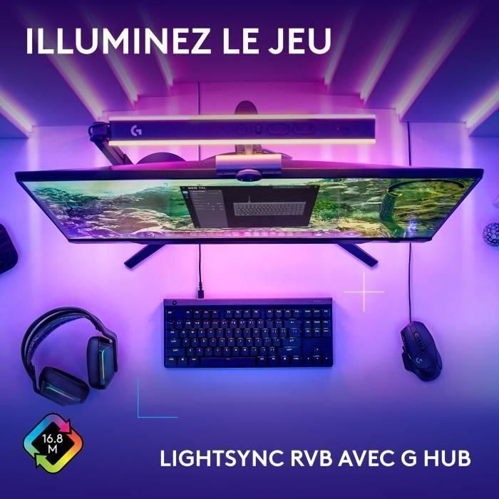 Teclado para juegos - con cable - Logitech G - G515 TKL - Mecánico - RGB - AZERTY - Negro 5 Teclado para juegos - con cable - Logitech G - G515 TKL - Mecánico - RGB - AZERTY - Negro 5