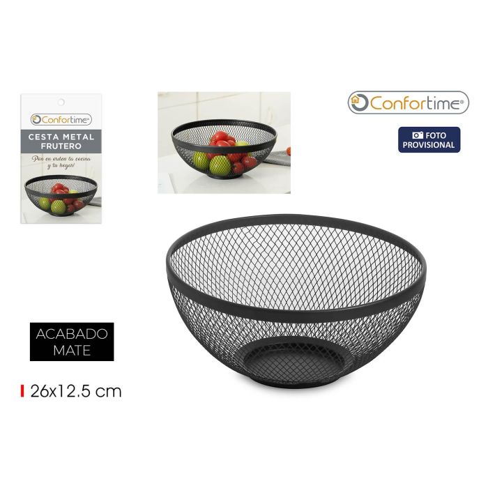 Cesta de metal para frutas Confortime 26x12.5 cm (12 Unidades) Cesta de metal para frutas Confortime 26x12.5 cm (12 Unidades)