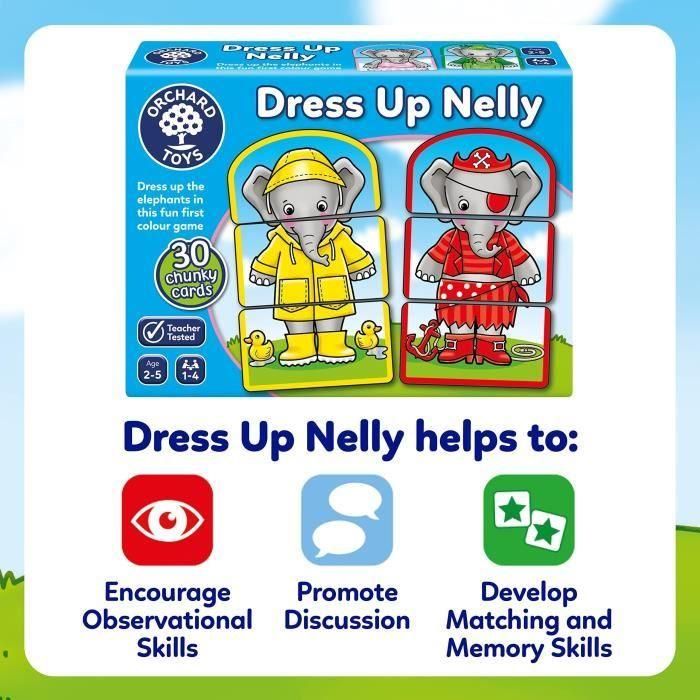 Los trajes de la elefante Nelly - Juego de combinación de colores - ORCHARD 4 Los trajes de la elefante Nelly - Juego de combinación de colores - ORCHARD 4