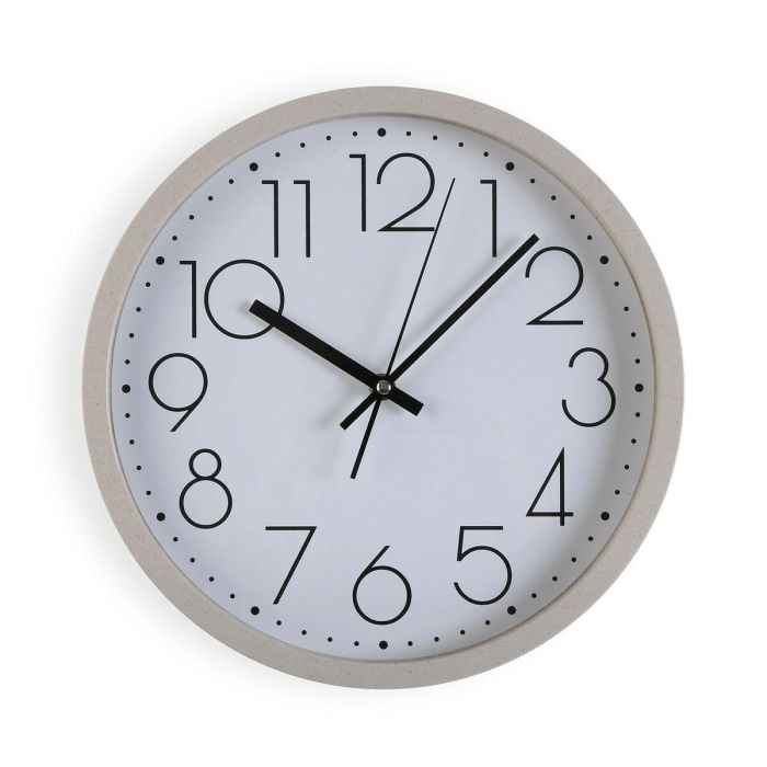 Reloj de Pared Versa Beige Madera 4,2 x 30 x 30 cm