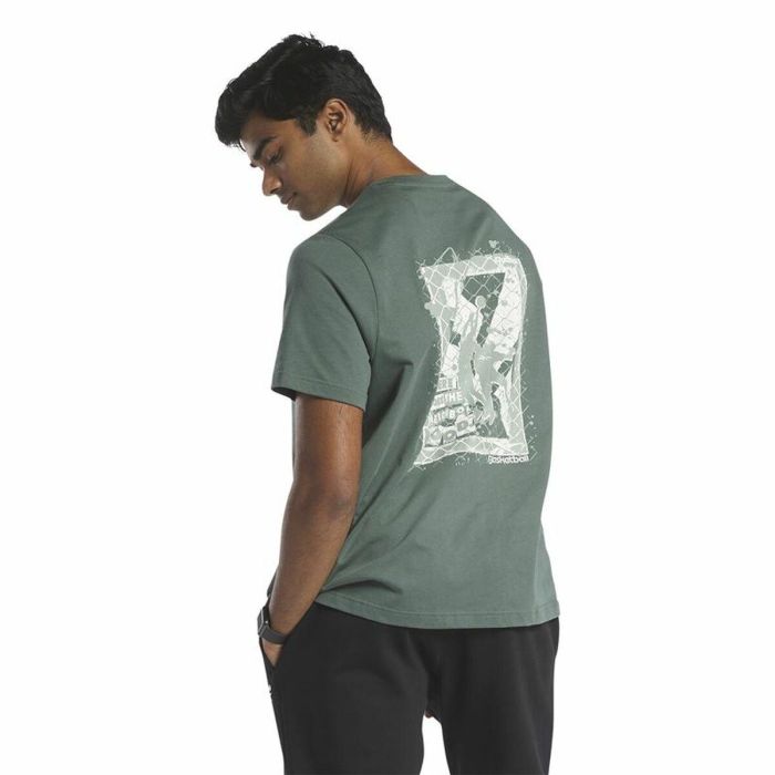 Camiseta de Manga Corta Hombre Reebok Graphic Series Verde 1 Camiseta de Manga Corta Hombre Reebok Graphic Series Verde 1