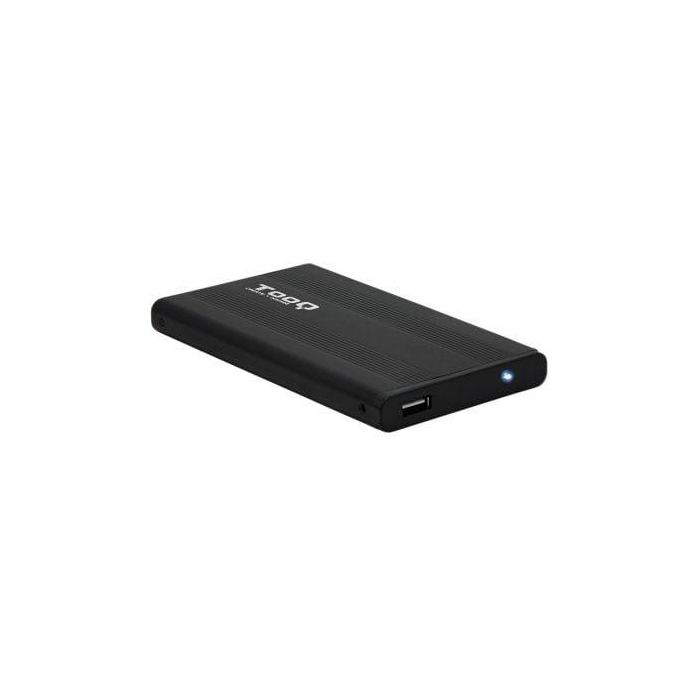 TooQ TQE-2510B Caja Externa para Disco Duro 2.5" USB 2.0 4 TB Máx. SATA I/II/III Aluminio Negro Compatible Windows Mac Linux