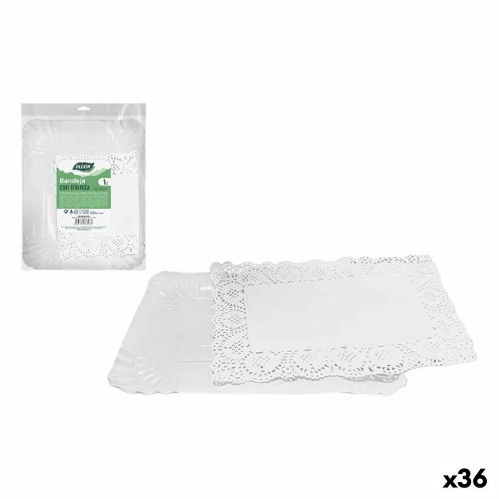 Bandeja de Aperitivos Algon Rectangular 32 x 39 x 1 cm 32 x 39 cm (36 Unidades) Bandeja de Aperitivos Algon Rectangular 32 x 39 x 1 cm 32 x 39 cm (36 Unidades)