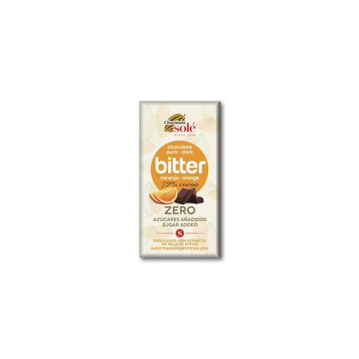 Chocolate Negro 72% Con Naranja Y Stevia 100Gr S/A