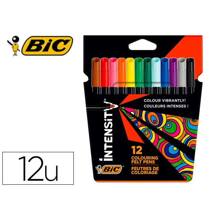 Rotulador Bic Intensity Estuche De 12 Unidades Colores Surtidos