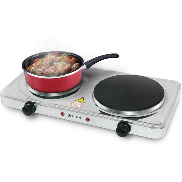 Grunkel Hornillo Electrico Doble En Acero Inox 2500 W Grunkel Hornillo Electrico Doble En Acero Inox 2500 W