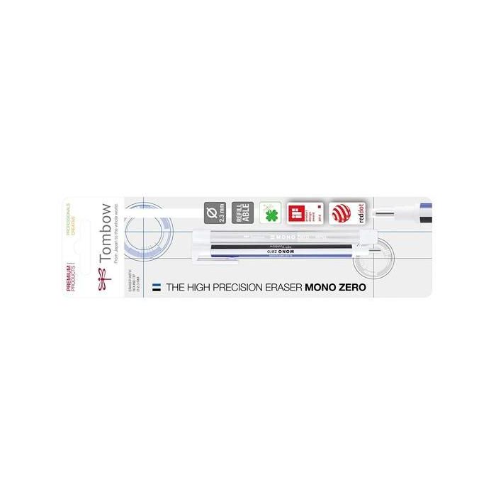 Tombow Portagomas Mono Zero Punta 2,5x5 mm Rectangular + Recambio Cuerpo Blanco-Azul-Negro Blister Tombow Portagomas Mono Zero Punta 2,5x5 mm Rectangular + Recambio Cuerpo Blanco-Azul-Negro Blister