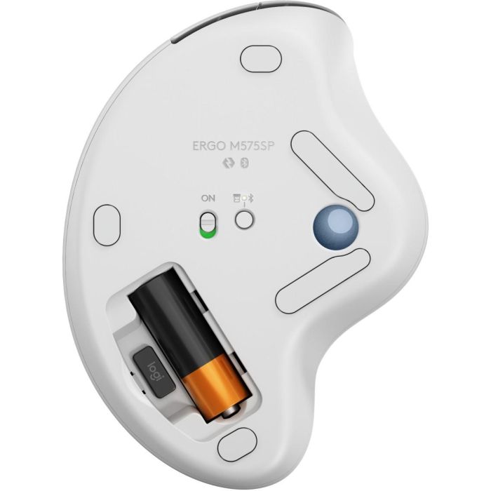 Logitech Ratón Ergonómico Inalambrico Trackball M575S Blanco 6