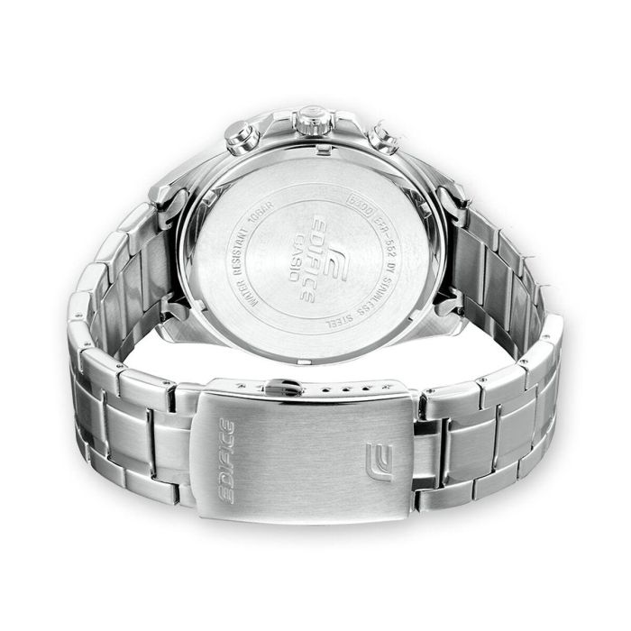 Casio Edifice EFR-552D-1A2VUEF Reloj Hombre Cuarzo Acero Brazalete Plata Esfera Negra y Azul Cronómetro 10 ATM 6 Casio Edifice EFR-552D-1A2VUEF Reloj Hombre Cuarzo Acero Brazalete Plata Esfera Negra y Azul Cronómetro 10 ATM 6