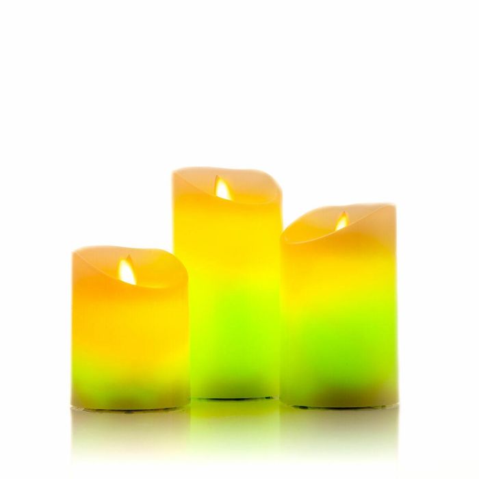 Velas LED Multicolor Efecto Llama con Mando Lendles InnovaGoods 3 Unidades 2