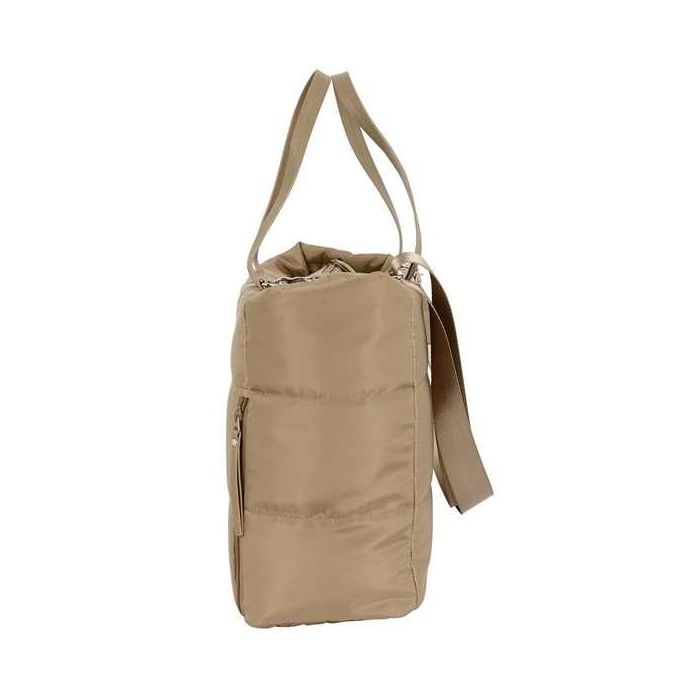 Safta Bolso con bolsillo para portátil 14,1'' Moos Cápsula acolchado Camel 54x31x17cm
