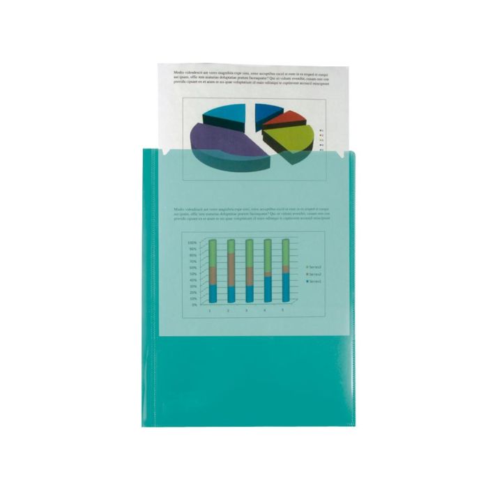 Carpeta Liderpapel Dossier Dos Bolsas Canguro 45683 Polipropileno Din A4 Verde 1