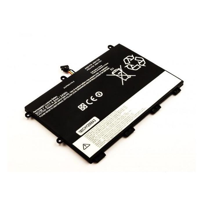 CoreParts Batería de Portátil para Lenovo ThinkPad Yoga 11e, 34Wh, 7.4V, 4500mAh, Li-Pol, Negra