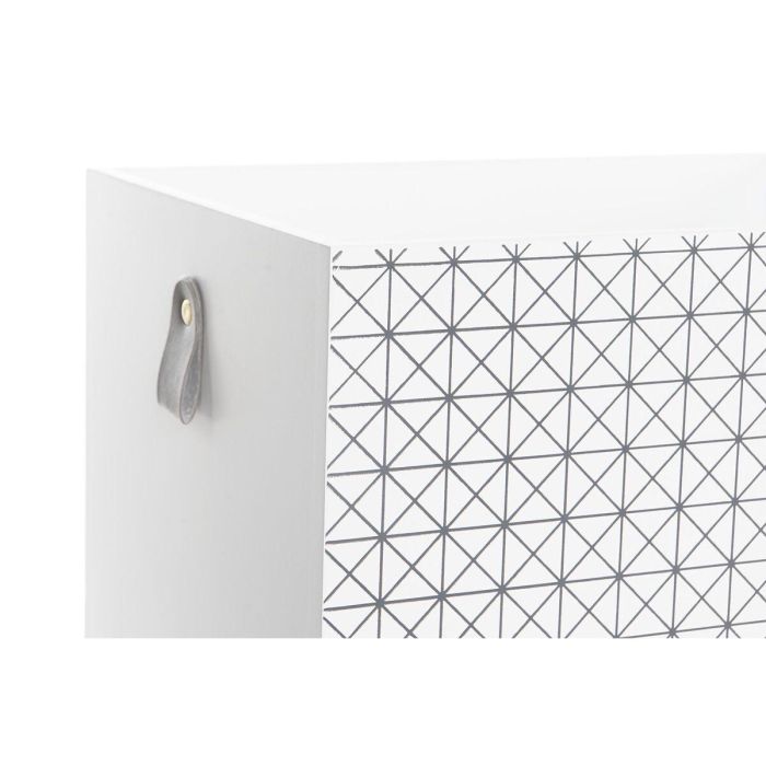 Caja DKD Home Decor Blanco Gris 28 x 23 x 37 cm Set de 3 3 Caja DKD Home Decor Blanco Gris 28 x 23 x 37 cm Set de 3 3