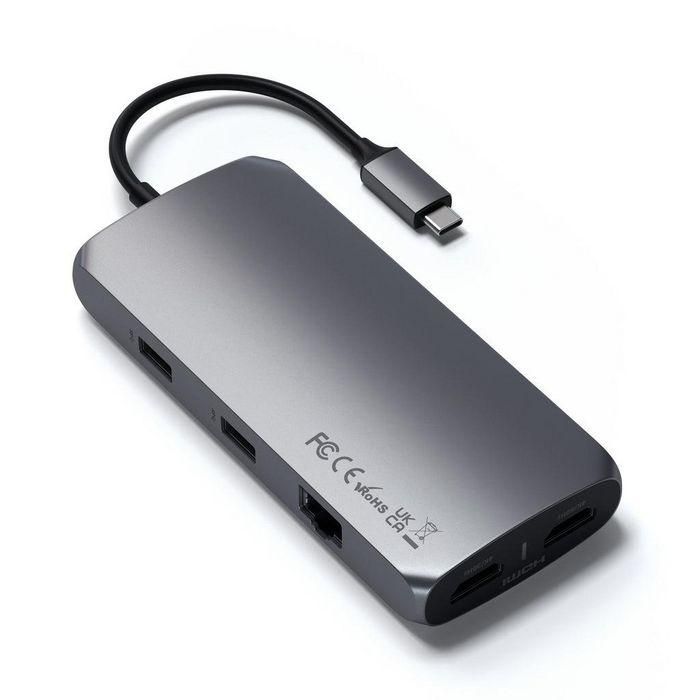 Satechi Adaptador Multiport MX USB-C con Dual 4K HDMI, 100W PD, Gigabit Ethernet, USB-C, 2 x USB-A 3.0, Lector SD y Audio Jack 2 Satechi Adaptador Multiport MX USB-C con Dual 4K HDMI, 100W PD, Gigabit Ethernet, USB-C, 2 x USB-A 3.0, Lector SD y Audio Jack 2