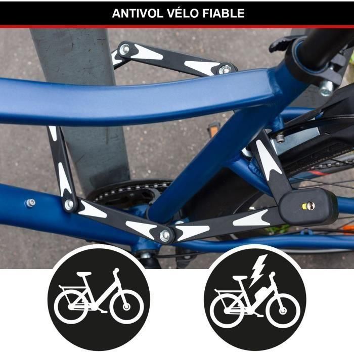 Candado plegable para bicicleta - MASTER LOCK - 8333EURDPRO - Acero endurecido, 3 llaves, certificado, soporte incluido 3 Candado plegable para bicicleta - MASTER LOCK - 8333EURDPRO - Acero endurecido, 3 llaves, certificado, soporte incluido 3