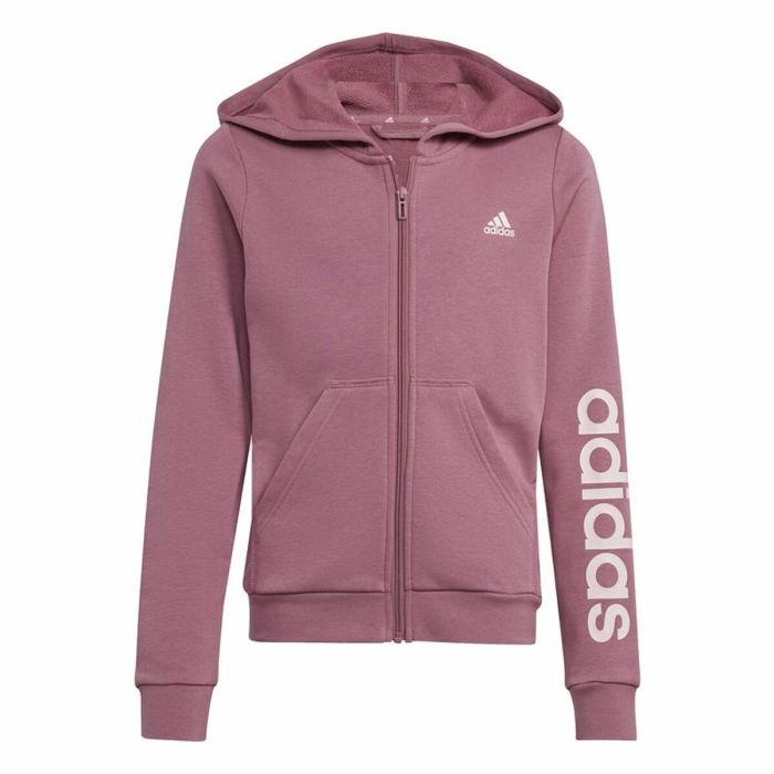 Sudadera con Capucha Niña Adidas Essentials Linear Logo Rosa