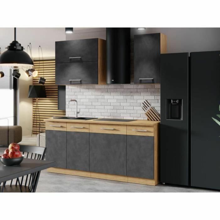 Rock ROCKGANGLE Columna de esquina Melamina, roble Lancelot y gris matera, 1 puerta, 58x72 cm 3 Rock ROCKGANGLE Columna de esquina Melamina, roble Lancelot y gris matera, 1 puerta, 58x72 cm 3