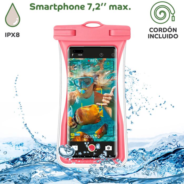 myway funda acuática universal Floating IPx8 hasta 7,2" rosa 8 myway funda acuática universal Floating IPx8 hasta 7,2" rosa 8