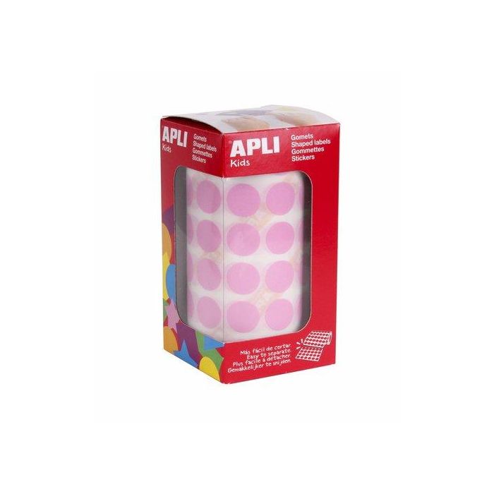 Gomets Apli Rollo 59H Circulo Ø 15 Mm Rosa 2.832 Uds. (11484)