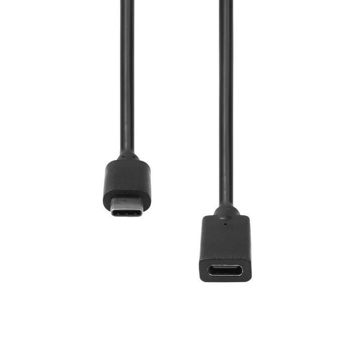 ProXtend Cable de Extensión USB-C de 1m, Negro, Alimentación 5V 3A 1