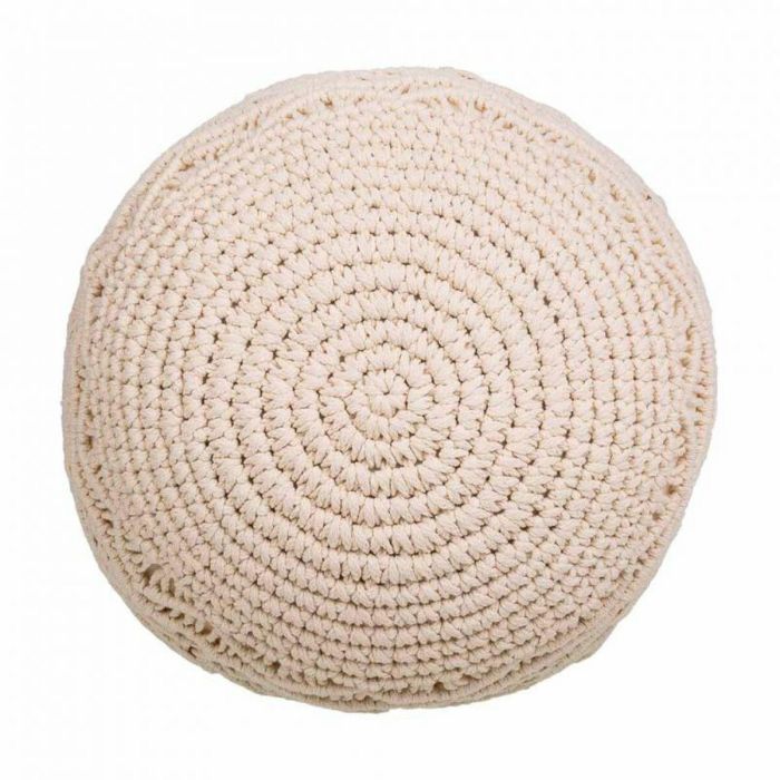 Puff Alexandra House Living Crema Poliestireno 45 x 40 x 45 cm 2