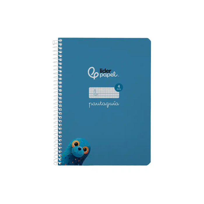 Liderpapel Cuaderno Espiral A5 Pautaguía Tapa Blanda 40 Hojas 75gr Cuadro Pautado 4mm Color Azul 1