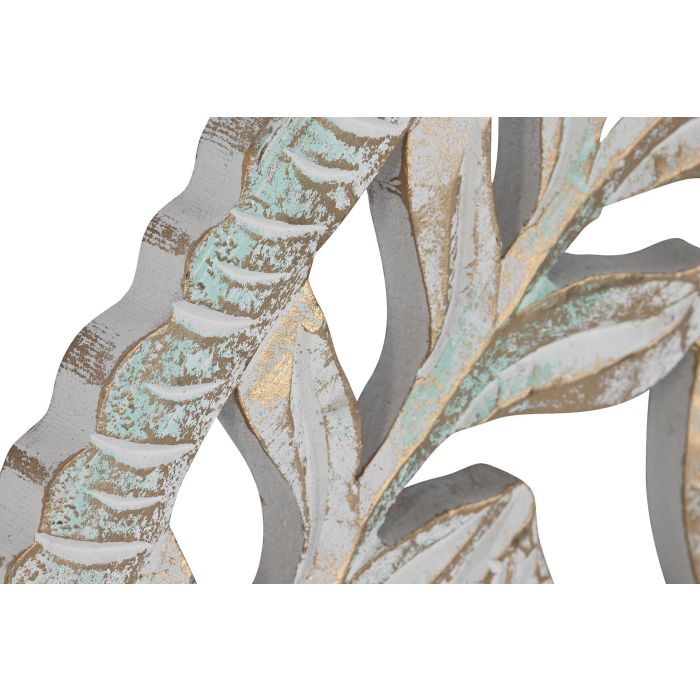 DKD Home Decor Decoración de Pared India Blanco 2 x 90 x 90 cm 2