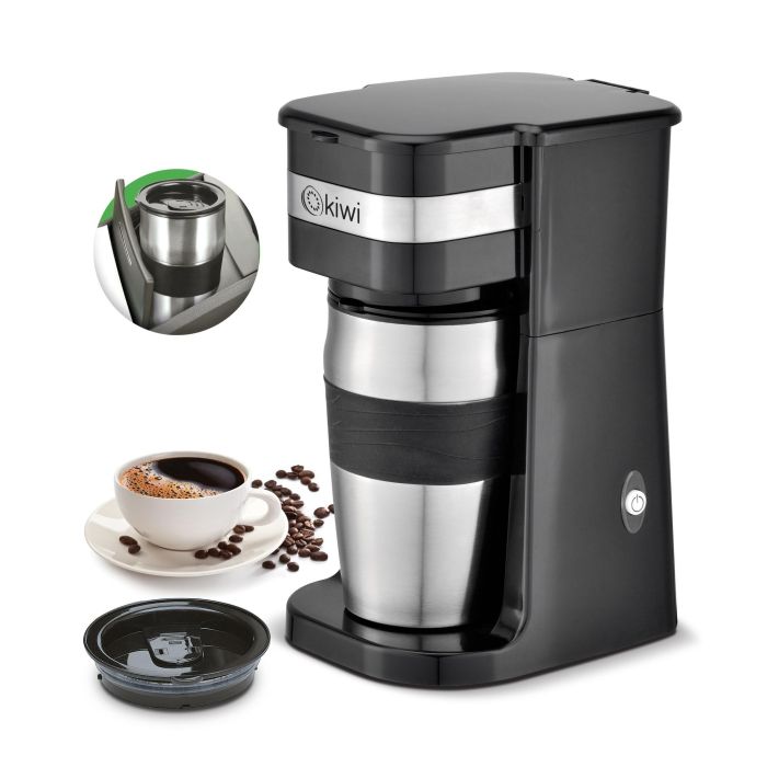 Kiwi Cafetera Personal con Taza para Llevar 420 cc, Ideal para Viajes y Oficina, 20 cm Ancho x 26 cm Alto x 15 cm Largo 9 Kiwi Cafetera Personal con Taza para Llevar 420 cc, Ideal para Viajes y Oficina, 20 cm Ancho x 26 cm Alto x 15 cm Largo 9