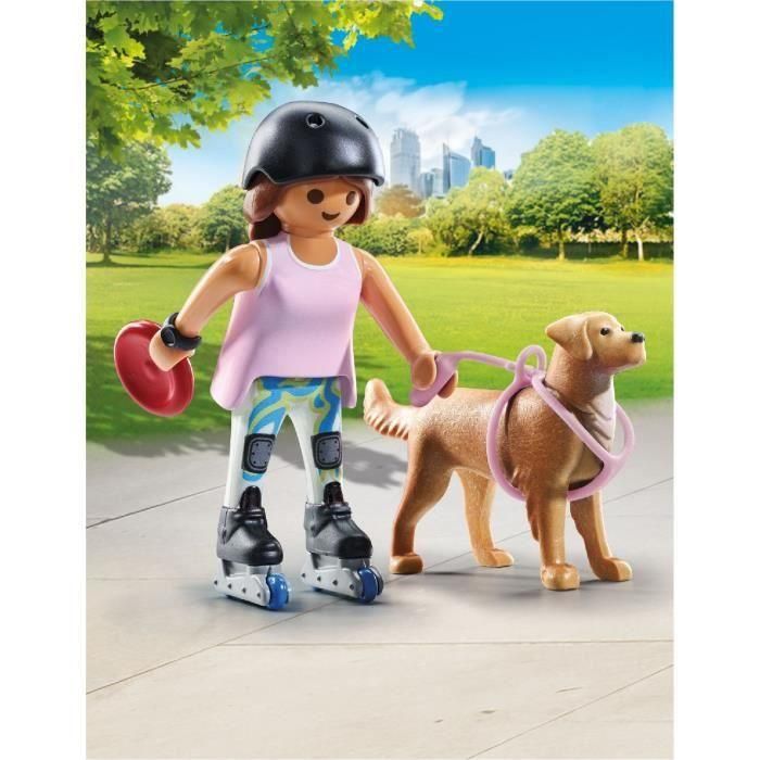 Figura patinadora con retriever playmobil my life 1 Figura patinadora con retriever playmobil my life 1