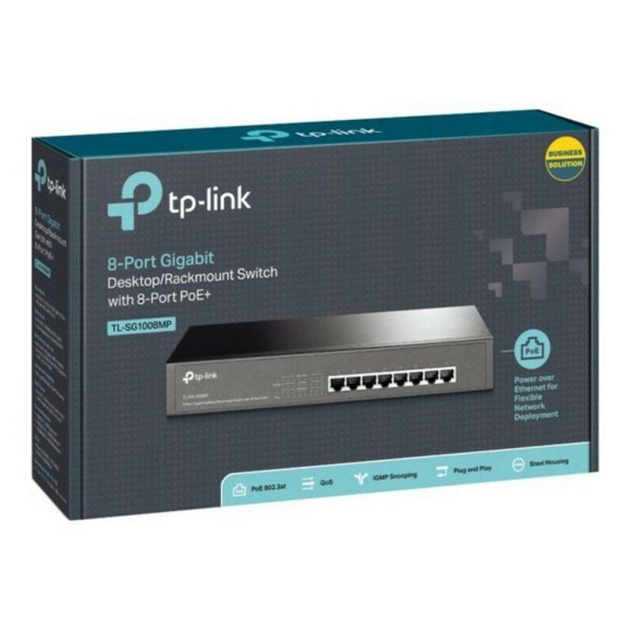 Switch de Armario TP-Link TL-SG1008MP RJ45 PoE 16 Gbps Negro 3