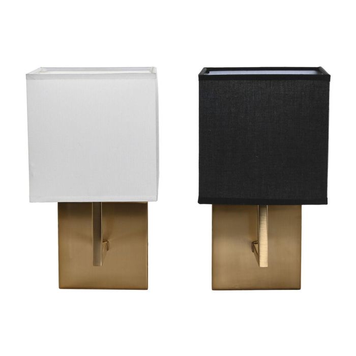 Aplique de Pared DKD Home Decor Blanco Negro Dorado 50 W 220 V 15 x 19 x 27 cm 15 x 19 x 30 cm (2 Unidades) 1