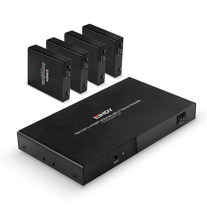 Lindy 70m Cat.6 4 Port HDMI 4K60 Splitter Extender Lindy 70m Cat.6 4 Port HDMI 4K60 Splitter Extender