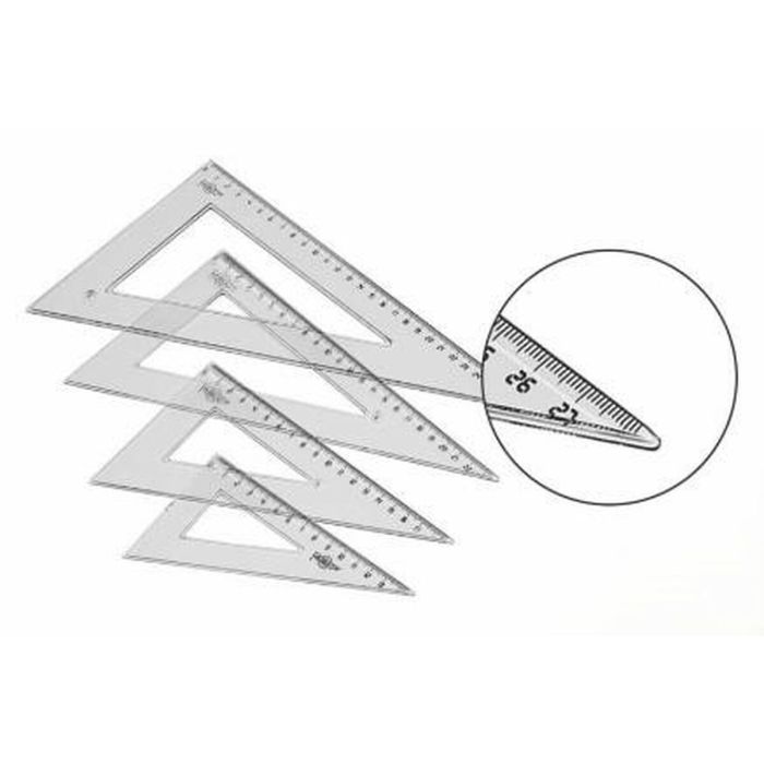 Cartabón Faibo Transparente 30 cm (20 Unidades) 1 Cartabón Faibo Transparente 30 cm (20 Unidades) 1