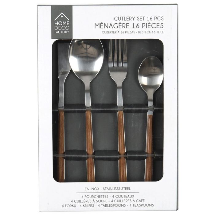 Home Deco Factory Cubertería 16 Piezas Mirage Acero Inoxidable 1 Home Deco Factory Cubertería 16 Piezas Mirage Acero Inoxidable 1