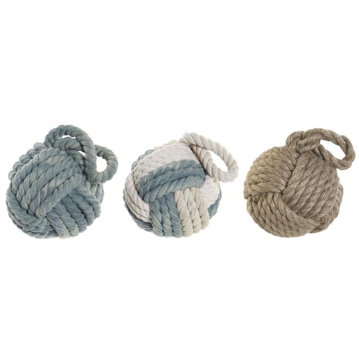 DKD Home Decor Decoración Mediterránea Objeto Nudo Cuerda Algodón Cemento Marrón Blanco Azul 14x14x28 cm Pack 3 Unidades 0 DKD Home Decor Decoración Mediterránea Objeto Nudo Cuerda Algodón Cemento Marrón Blanco Azul 14x14x28 cm Pack 3 Unidades 0